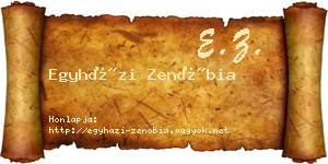 Egyházi Zenóbia névjegykártya